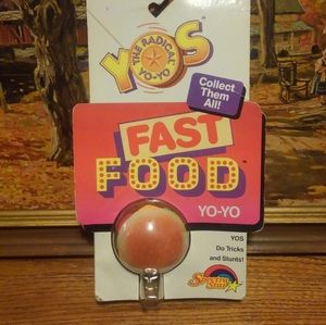 🍔 Vintage 80s Yoyo Spectra Star ⭐ Yo Yo Hamburger Burger Toy Kids fun 1988 🆕